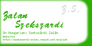 zalan szekszardi business card